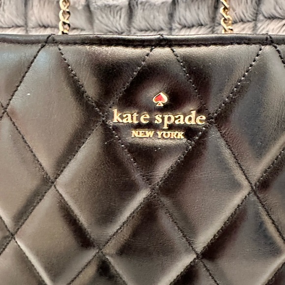 Kate Spade Black Quilted Women's Bag Set EUC - Picture 5 of 12